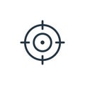 target vector icon. target editable stroke. target linear symbol for use on web and mobile apps, logo, print media. Thin line Royalty Free Stock Photo