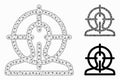 Target Vector Mesh 2D Model and Triangle Mosaic Icon Royalty Free Stock Photo