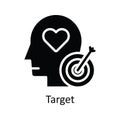 Target vector solid Icon Design illustration. Human Mentality Symbol on White background EPS 10 File