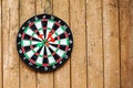 The target on the wall with darts Royalty Free Stock Photo