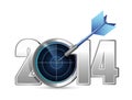 Target year 2014. illustration design Royalty Free Stock Photo