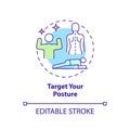 Target your posture concept icon