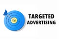 TARGETED ADVERTISING text title term target background