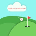 Targeted marketing golf concept