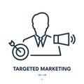 Targeted Marketing Icon. Customer, Client, Audience. Editable Stroke. Vector Icon