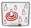 Targeted Person - Dry Erase Board with Red Marker Royalty Free Stock Photo