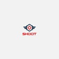 Targeted shot logo american modern Royalty Free Stock Photo