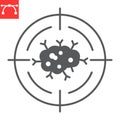 Targeted therapy glyph icon