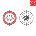 Targeted therapy line and glyph icon
