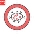 Targeted therapy line icon