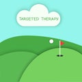 Targeted therapy playing golf concept