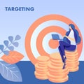 Targeting Audience Search Flat Vector Illustration