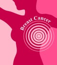 Targeting Breast Cancer Female Body Royalty Free Stock Photo
