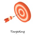 Targeting icon, isometric 3d style