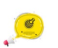 Targeting icon. Result arrow sign. Traffic management. Vector