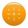 Targeting icon vector orange