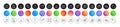 Targeting, Online help and Journey path line icons. For web app, printing. Round icon buttons. Vector