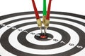 Targets with arrow in the center Royalty Free Stock Photo