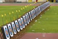 Practice targets at an archery contest Royalty Free Stock Photo