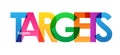 TARGETS colorful overlapping letters banner