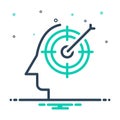 Mix icon for Targets, focus and mind Royalty Free Stock Photo