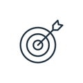 targets icon vector from busines and finace concept. Thin line illustration of targets editable stroke. targets linear sign for