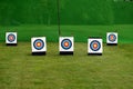 Targets. outdoor game. sport archery. Royalty Free Stock Photo