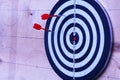 Targets. Three red darts, target. Background round target. goal, purpose, target, object Royalty Free Stock Photo