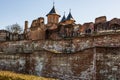 Targoviste, Romania - 2019. People visiting The Royal Court of Targoviste and Chindia Tower Royalty Free Stock Photo