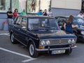 Vintage Russian car Moskvich, at the exhibition in Targu-Jiu, Romania Royalty Free Stock Photo