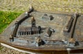 Model of the medieval fortress of the city Targu Mures, Transylvania.