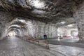 Targu Ocna salt mine interior Royalty Free Stock Photo