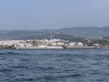 Tarifa as seen from the ocean Royalty Free Stock Photo