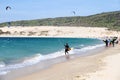 Tarifa beach, the paradise of kitesurfing and windsurfing.