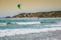 Tarifa,Spain-May 15,2015:kites flying over Tarifa beach Royalty Free Stock Photo