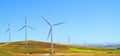 Wind energy in Spain. Windmills in Tarifa, province of Cadiz, Spain, Southern Europe Royalty Free Stock Photo