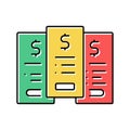 tariff plans subscription color icon vector illustration