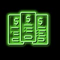 tariff plans subscription neon glow icon illustration