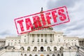 Tariff Stamp on United States Capitol Royalty Free Stock Photo