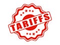 Tariffs Rubber Stamp Seal with a Decorative Border Royalty Free Stock Photo