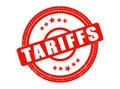 Tariffs Rubber Stamp Seal with a Dotted Circle Royalty Free Stock Photo