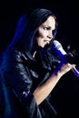 Tarja Turunen Performing Live at Aula Magna Royalty Free Stock Photo