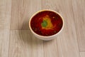 Tarka daal on a wooden background. selective focus Royalty Free Stock Photo