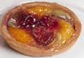 Tarlet with mixed berries jam Royalty Free Stock Photo