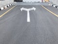 This tarmac road both ways sign is an example of taking decisions in our life is very important and Its a single lane Asphalt road