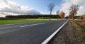 Tarmac road through country