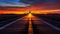 tarmac runway lights Royalty Free Stock Photo