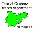 Tarn-et-Garonne french department map