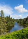 Tarn Hows near Hawkshead Lake District National Park England uk on a beautiful sunny summer day Royalty Free Stock Photo