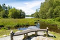 Tarn Hows near Hawkshead Lake District National Park England uk on a beautiful sunny summer day Royalty Free Stock Photo